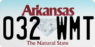AR license plate 032WMT