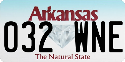 AR license plate 032WNE