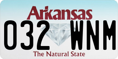 AR license plate 032WNM