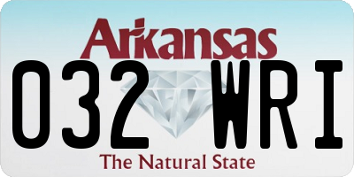 AR license plate 032WRI