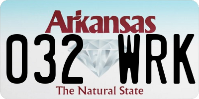 AR license plate 032WRK