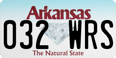 AR license plate 032WRS