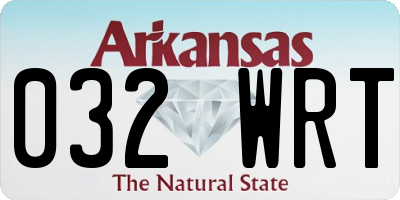 AR license plate 032WRT