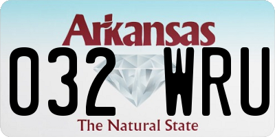 AR license plate 032WRU