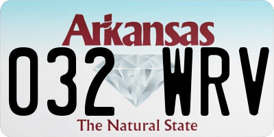 AR license plate 032WRV