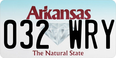 AR license plate 032WRY
