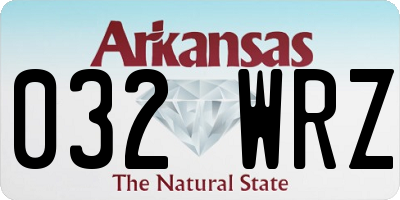 AR license plate 032WRZ