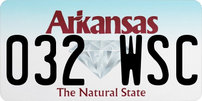 AR license plate 032WSC