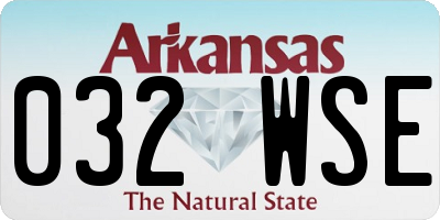 AR license plate 032WSE