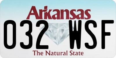 AR license plate 032WSF