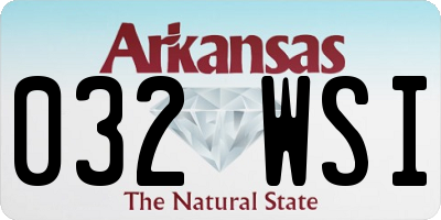 AR license plate 032WSI