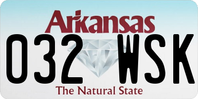 AR license plate 032WSK