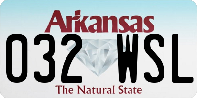 AR license plate 032WSL