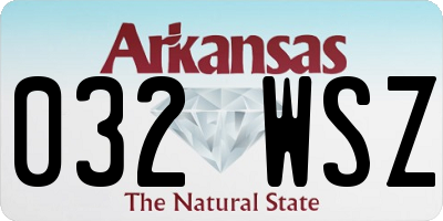 AR license plate 032WSZ
