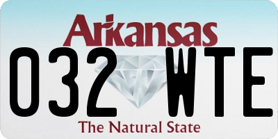 AR license plate 032WTE