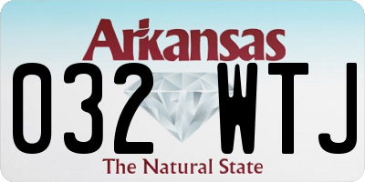 AR license plate 032WTJ