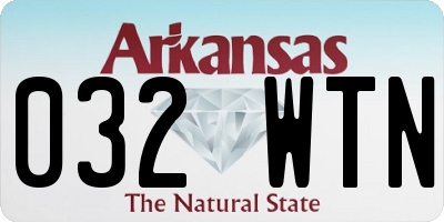 AR license plate 032WTN