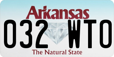 AR license plate 032WTO