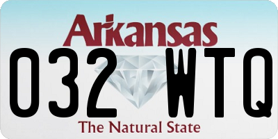 AR license plate 032WTQ