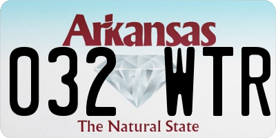 AR license plate 032WTR