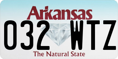 AR license plate 032WTZ
