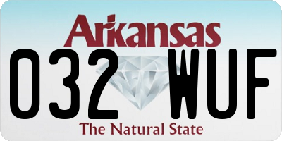 AR license plate 032WUF