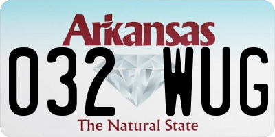 AR license plate 032WUG