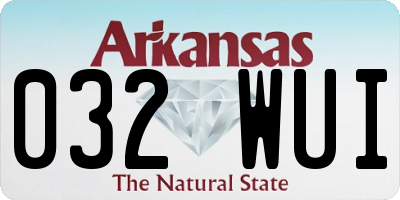 AR license plate 032WUI