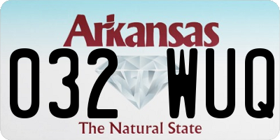AR license plate 032WUQ