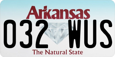 AR license plate 032WUS