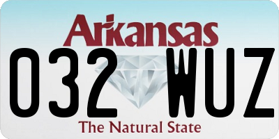 AR license plate 032WUZ
