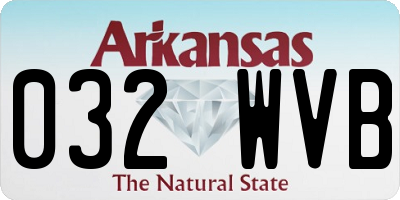 AR license plate 032WVB