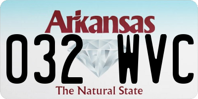 AR license plate 032WVC