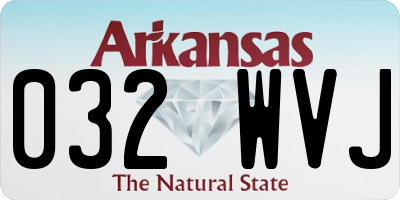 AR license plate 032WVJ