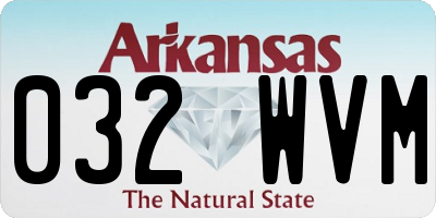 AR license plate 032WVM