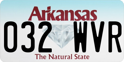 AR license plate 032WVR