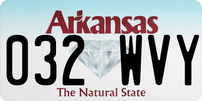 AR license plate 032WVY