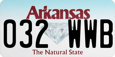 AR license plate 032WWB