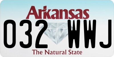 AR license plate 032WWJ