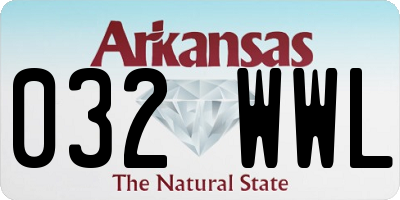 AR license plate 032WWL