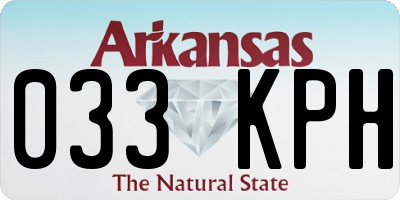 AR license plate 033KPH