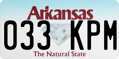 AR license plate 033KPM