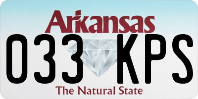 AR license plate 033KPS