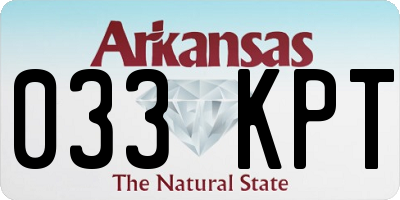 AR license plate 033KPT