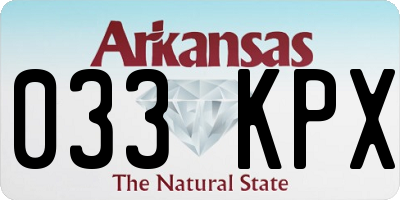 AR license plate 033KPX