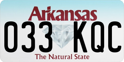 AR license plate 033KQC