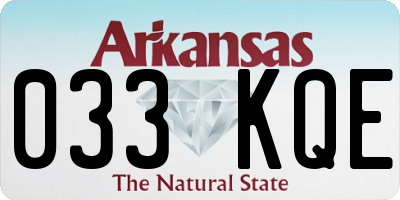 AR license plate 033KQE