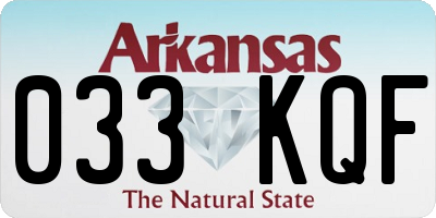AR license plate 033KQF