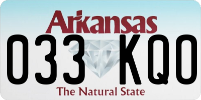 AR license plate 033KQO