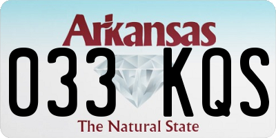 AR license plate 033KQS